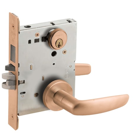 Schlage Entrance Mortise Lock with Deadbolt, 07A Design, Satin Bronze L9453P 07A 612
